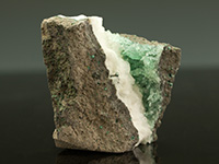 Green & White Apophyllite in Matrix